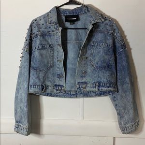Fashion nova cropped jean jacket